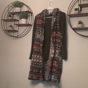 fleece cardigan